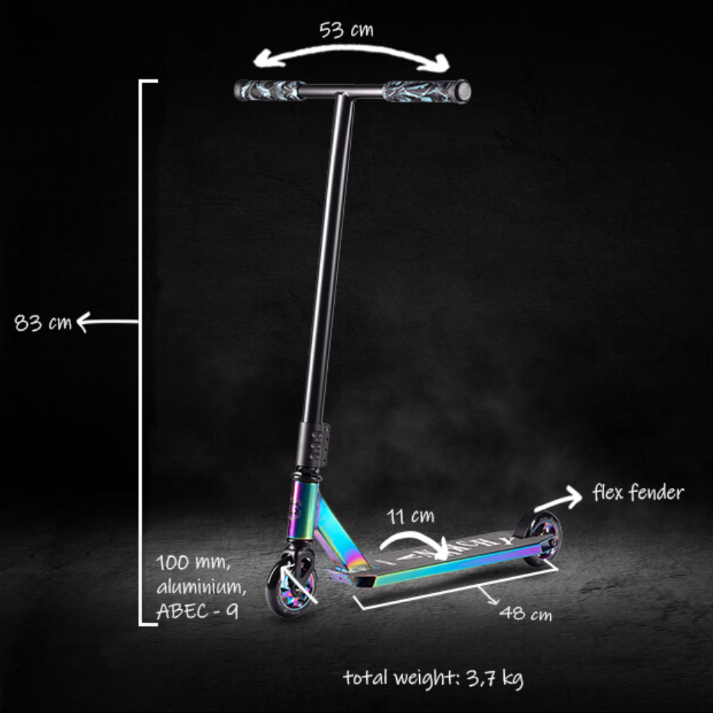 SKITT Freestyle koloběžka ANARCHY Rainbow_parameters